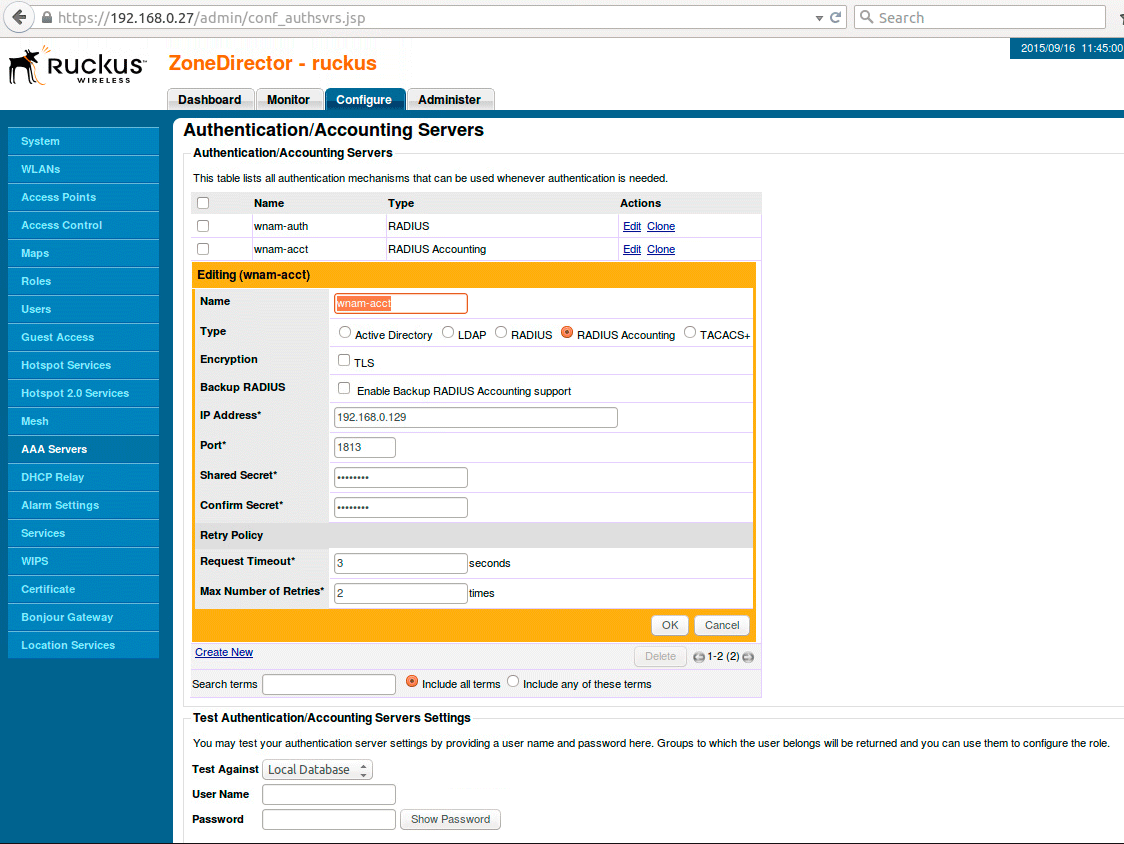 ZoneDirector Wireless Network Access Manager Документация